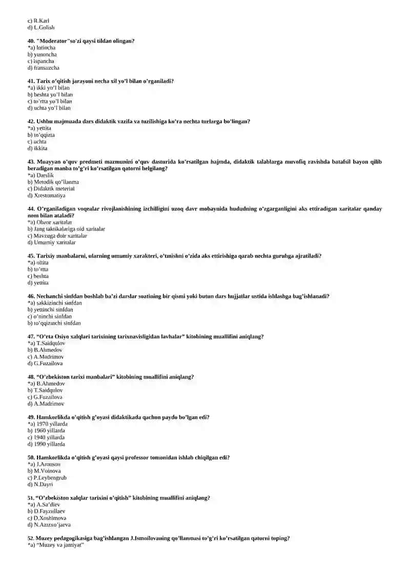 Mutaxassis bloki TARIX 4