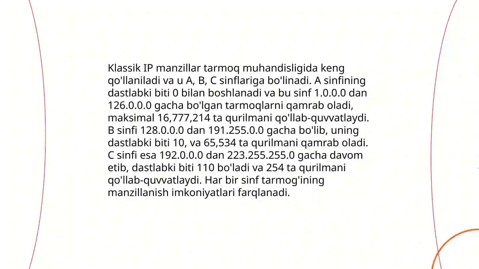 IP manzilini boshqarish va subnetting 4