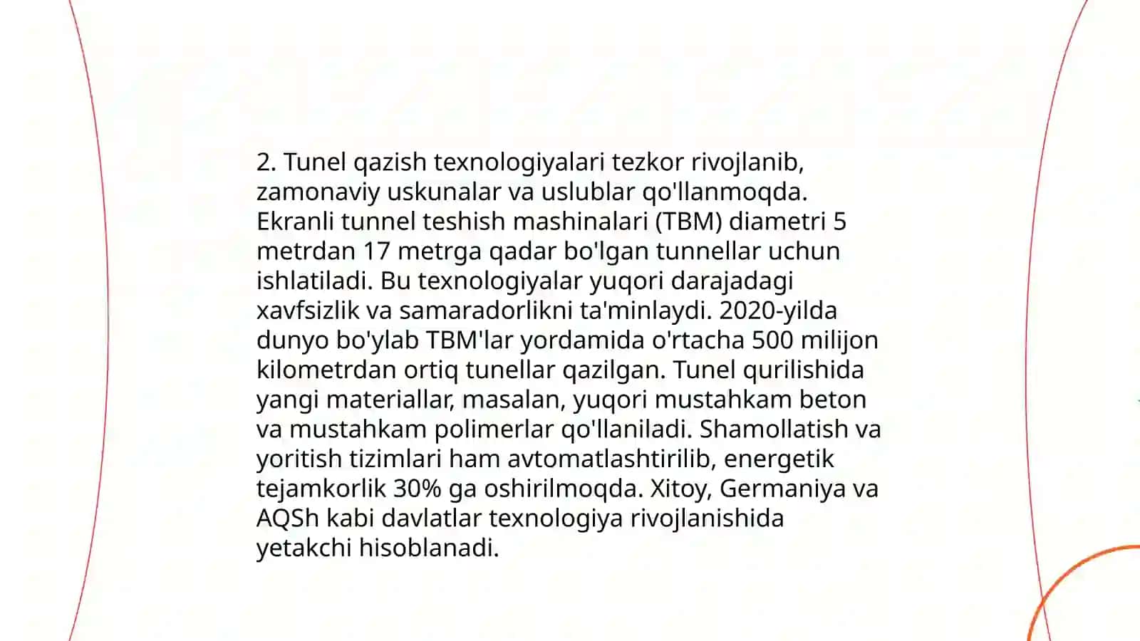 Tunel charxlash usuli 4