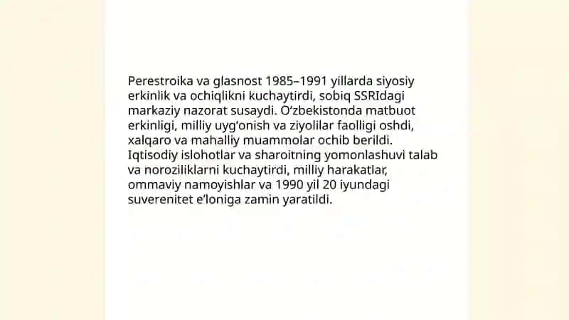 Oʻzbekistonning eng yangi tarixi 4