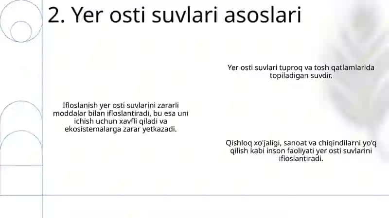 Yer osti suvlari ifloslanishi 4