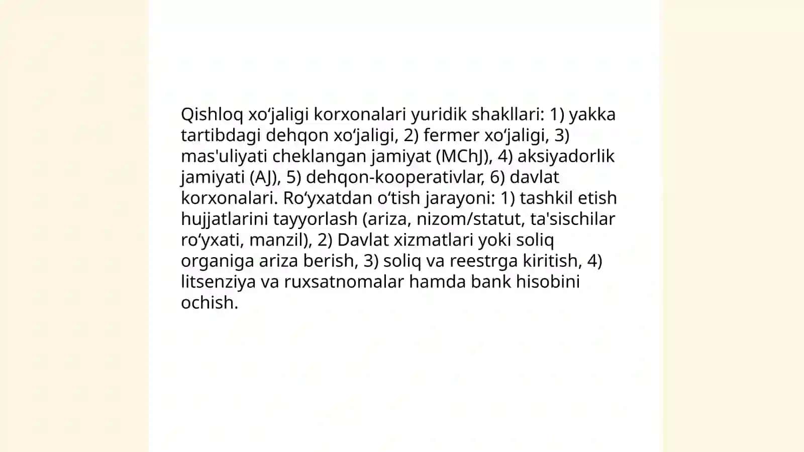 Agrobiznesni tashkil etish 4
