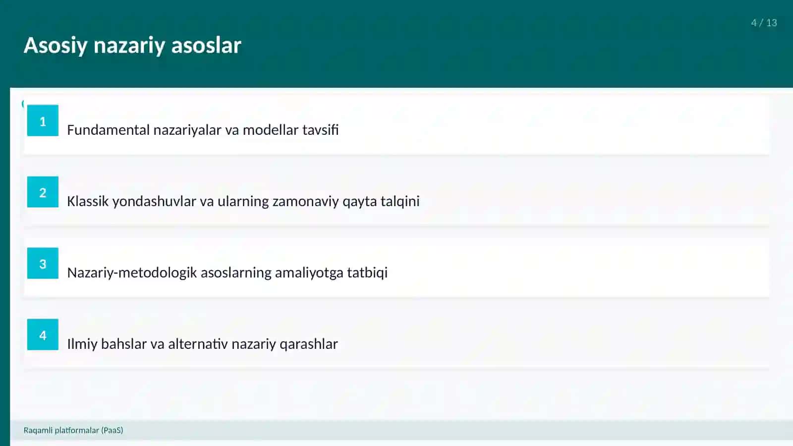 Raqamli platformalar (PaaS) 4