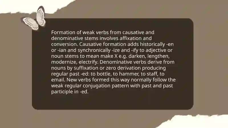 The Development of Weak Verbs 4
