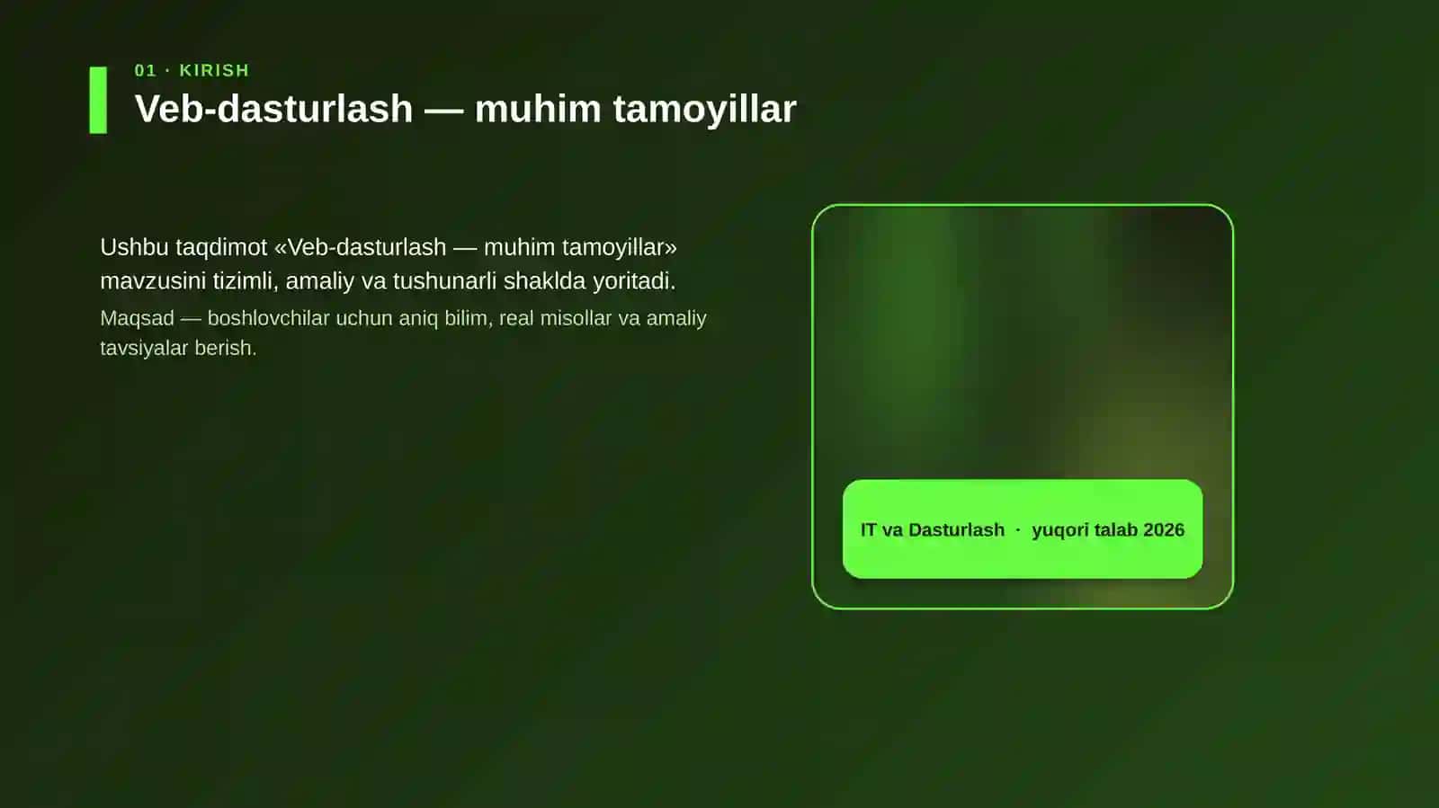 Veb-dasturlash — muhim tamoyillar 4