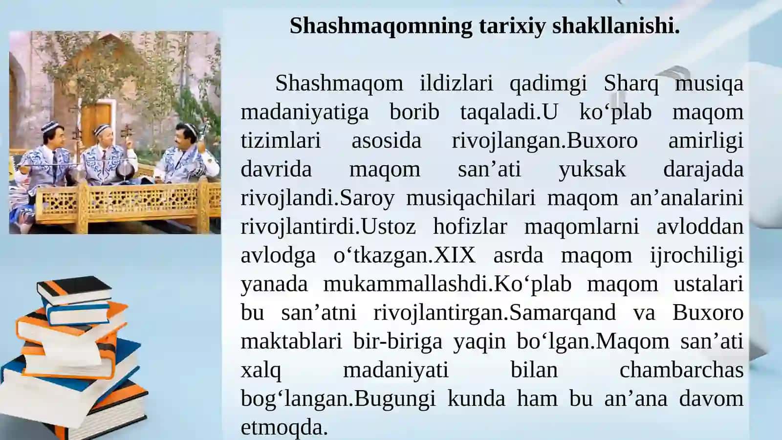 Buxoroyo Samarqand maqomi- shashmaqom 4
