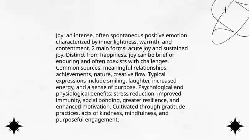 Positive situations and feelings 4