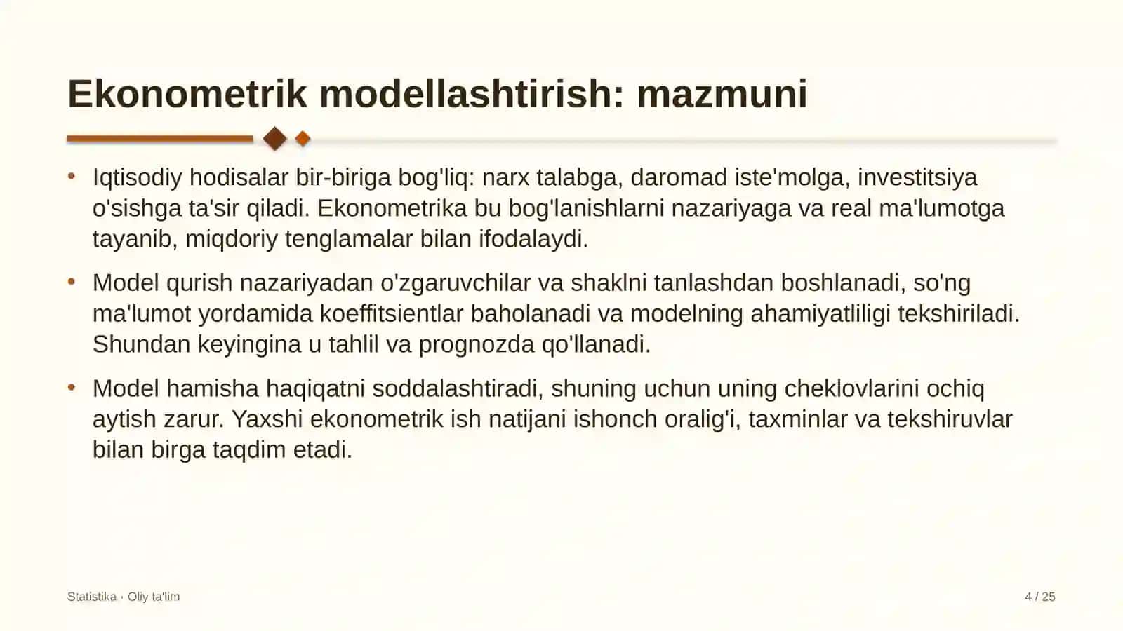 poyabzal ta'mirlash ustaxonalarida ekonometrik modellashtirish 6009 4