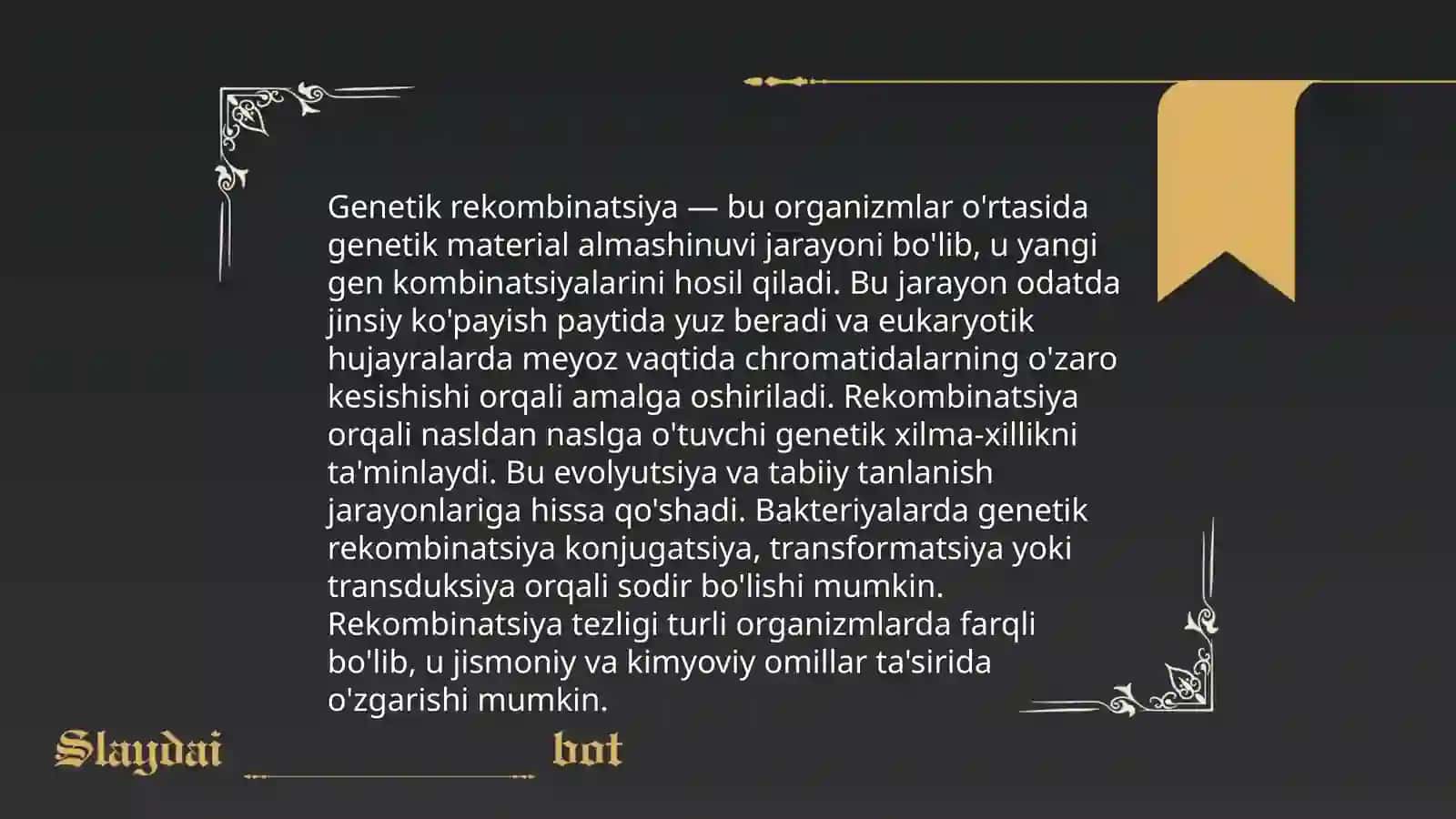 Qo’sh krossingover va interferentsiya 4