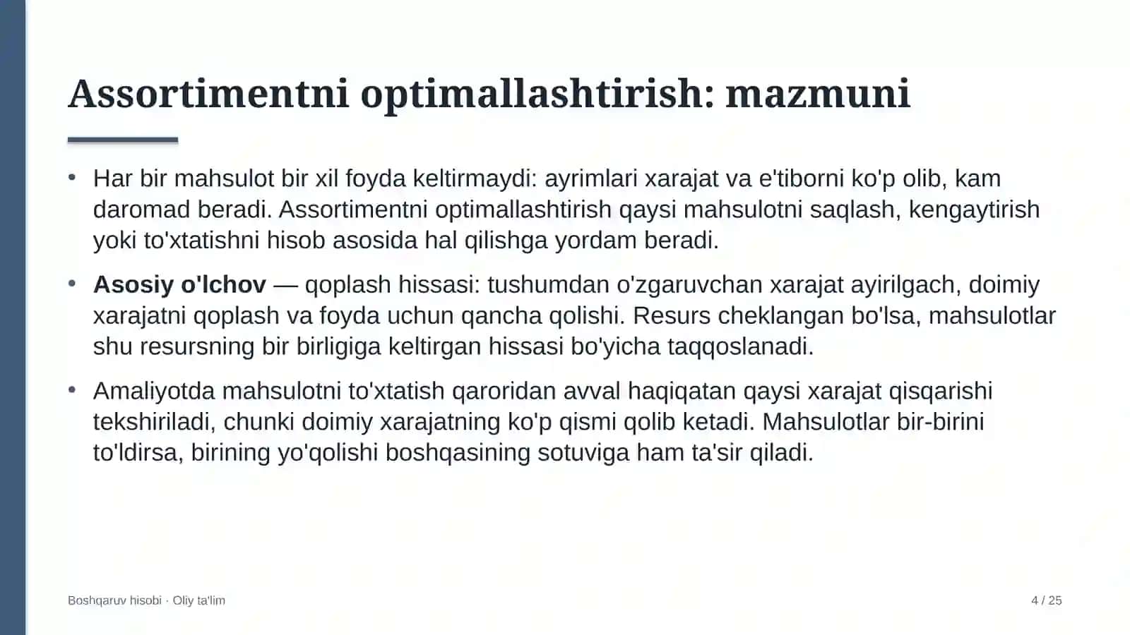 mikromoliya tashkilotlarida mahsulot assortimentini optimallashtirish 4992 4