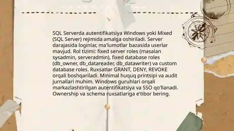 SQL Serverda administratorlik 4