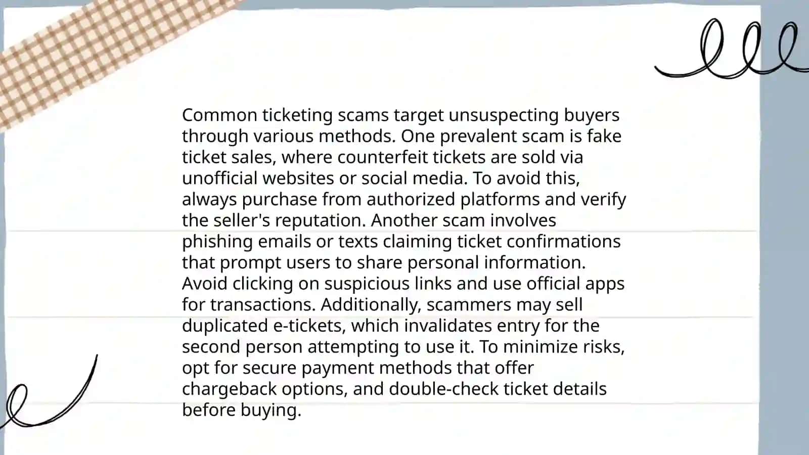 Check your ticket 4