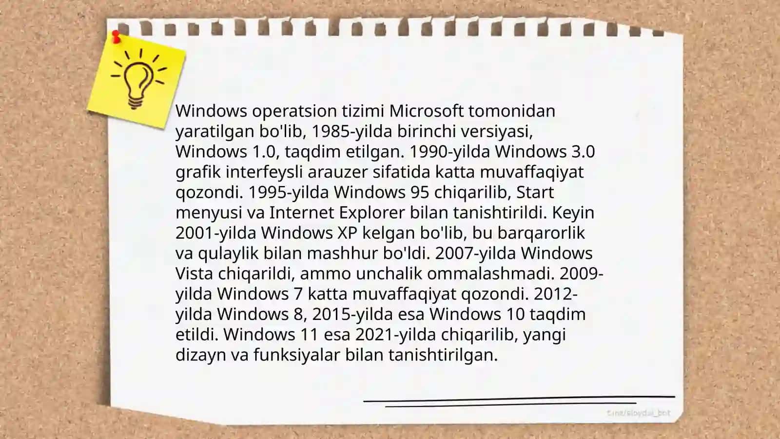 Microsoft kompaniyasi va Windows operatsion tizimi haqida 4