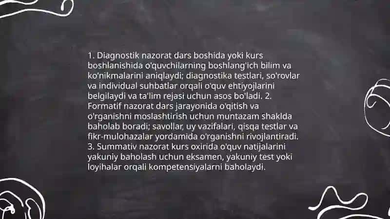 Pedagogik nazorat 4