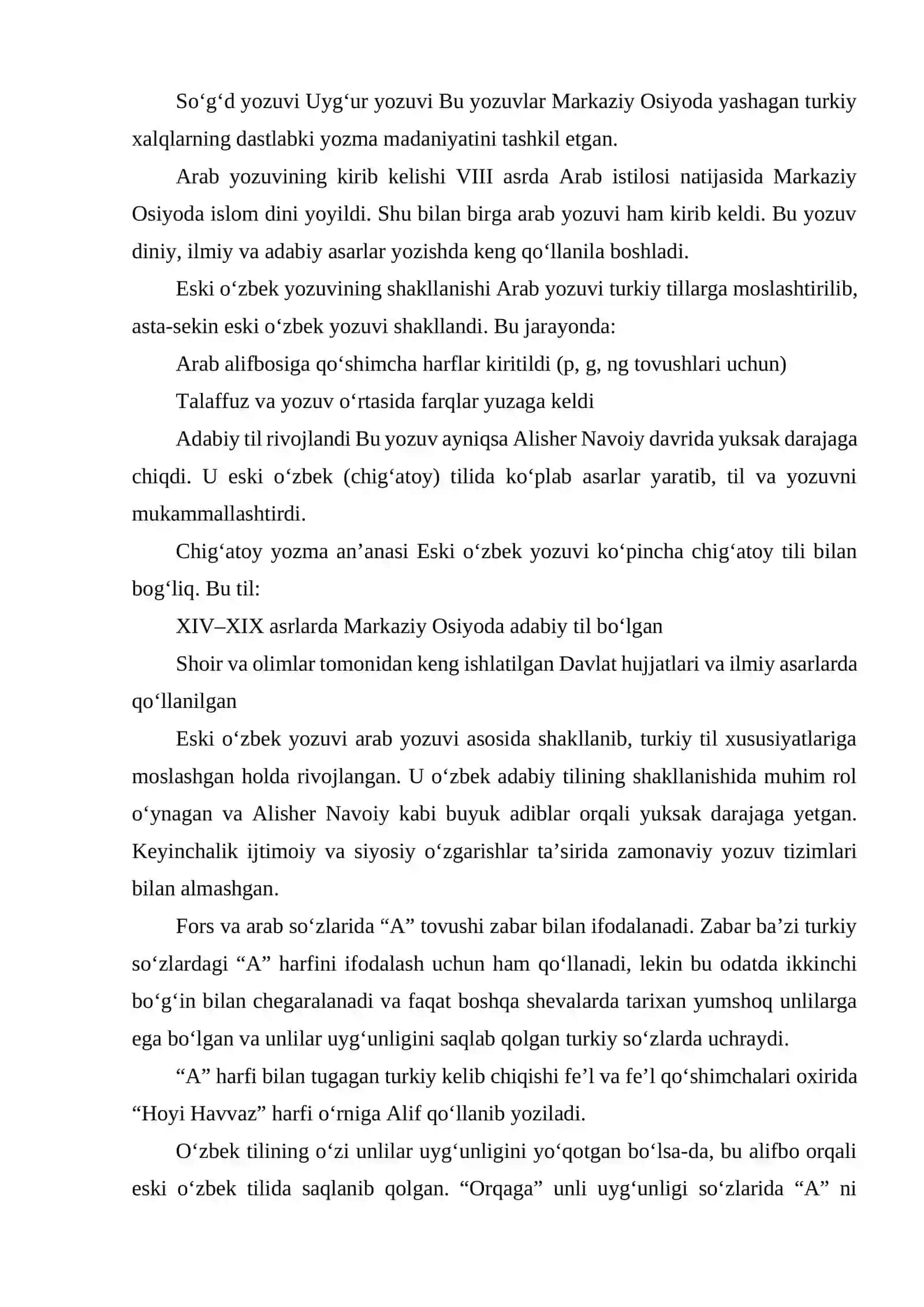 ESKI O‘ZBEK YOZUVINING SHAKILLANISHI 4