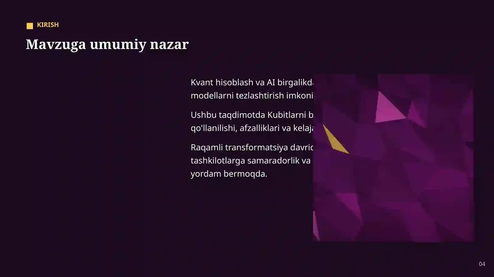KVANT HISOBLASH VA AI 4