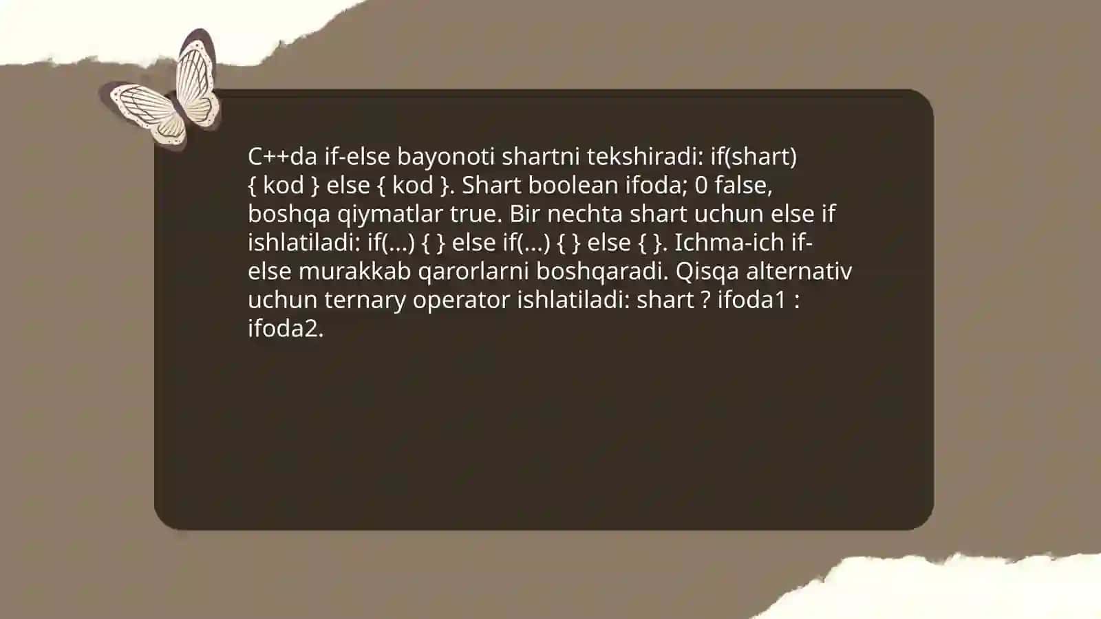 C++da shart opertorlari 4
