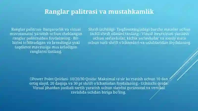 Power Point Qoidasi 4