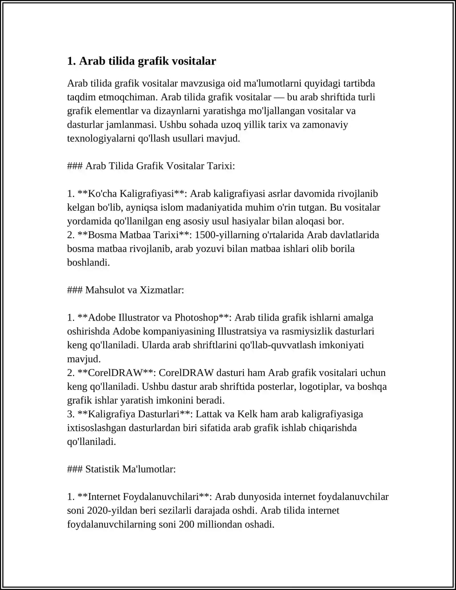 Arab Tilida Grafik Vositalar Tarixi 4