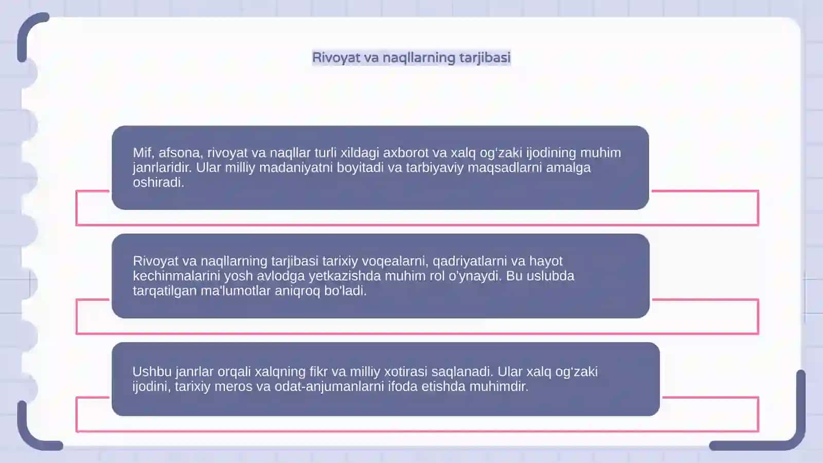 Mif va Afsona, Rivoyat, Naqllarning Janr Xususiyati 4