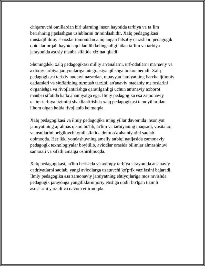 XALQ PEDAGOGIKASI ILMIY PEDAGOGIKANING ASOSI 4