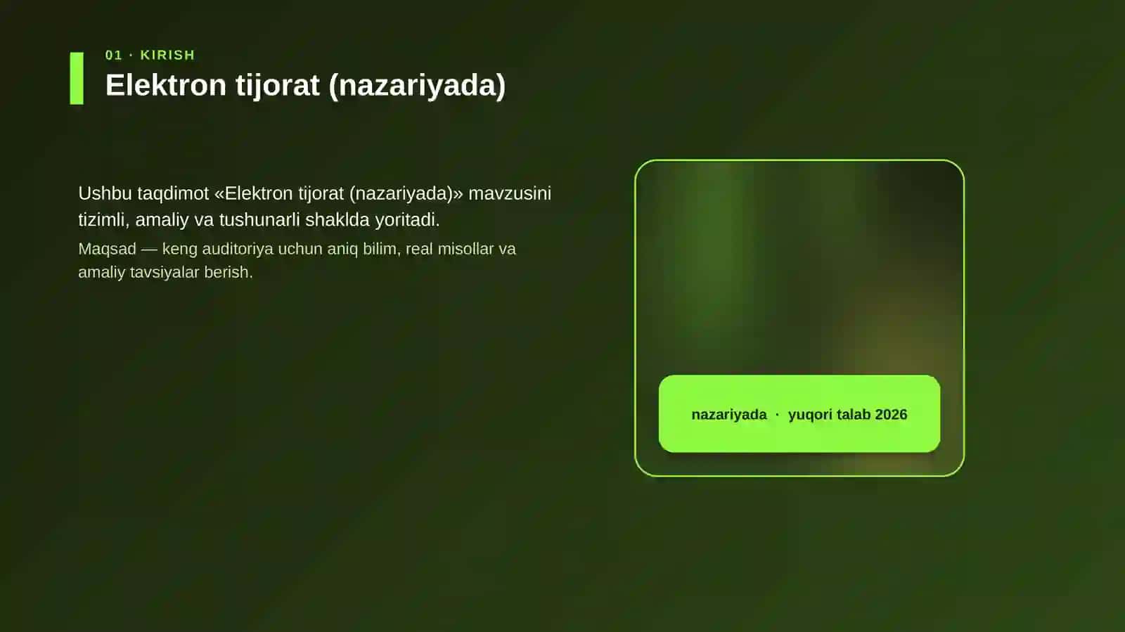 Elektron tijorat (nazariyada) 4