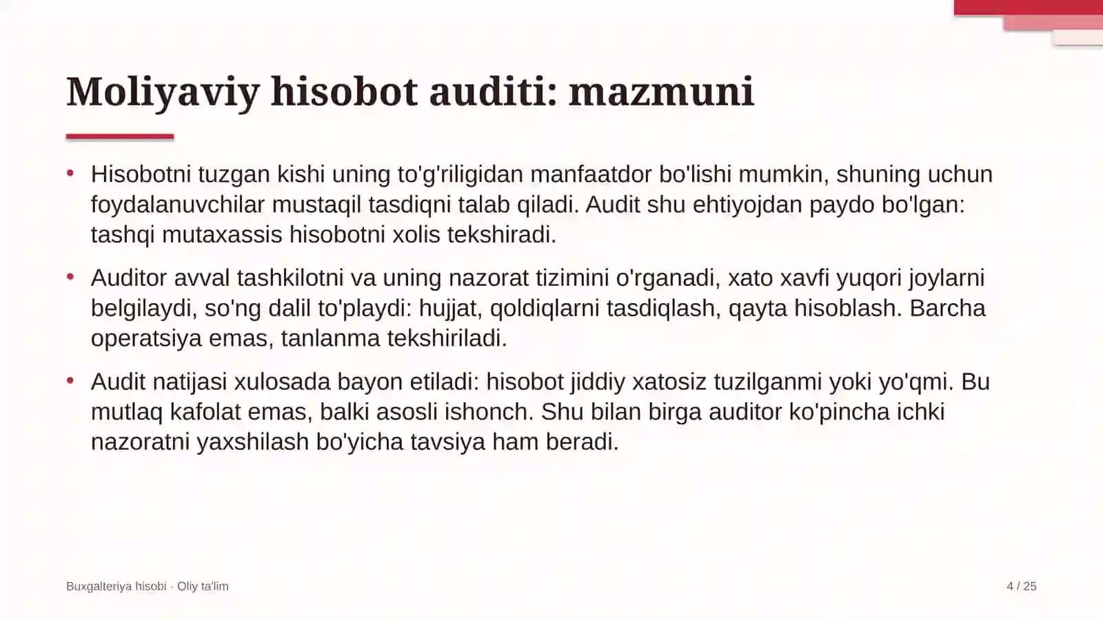 Suzish havzalarida moliyaviy hisobot auditi 4