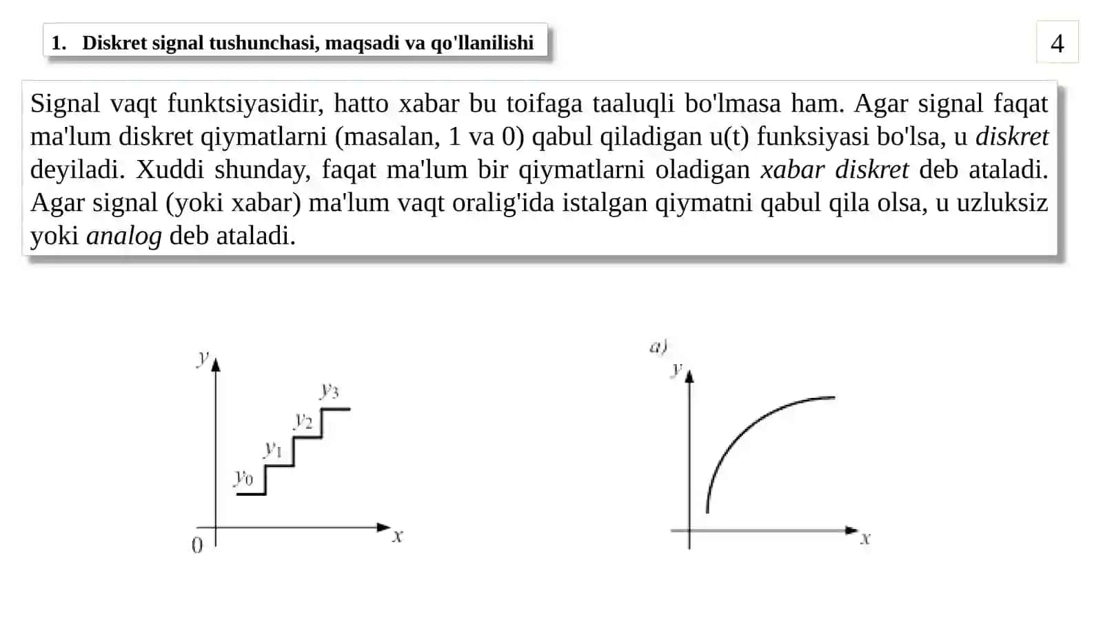 Diskret elementlar va qurilmalar 4