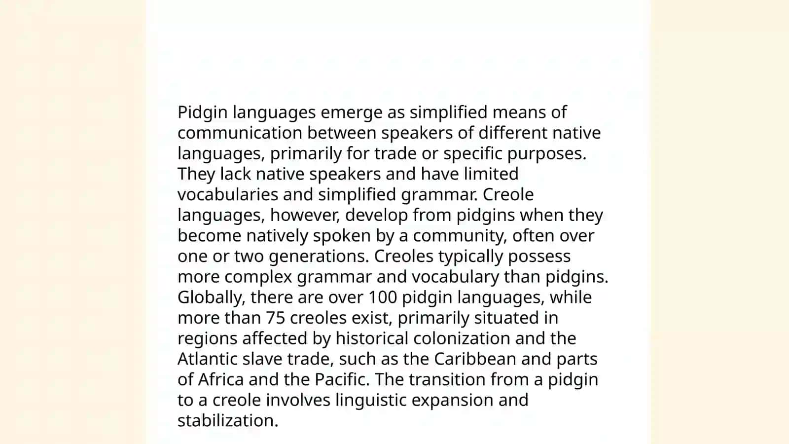 Pidgins 4