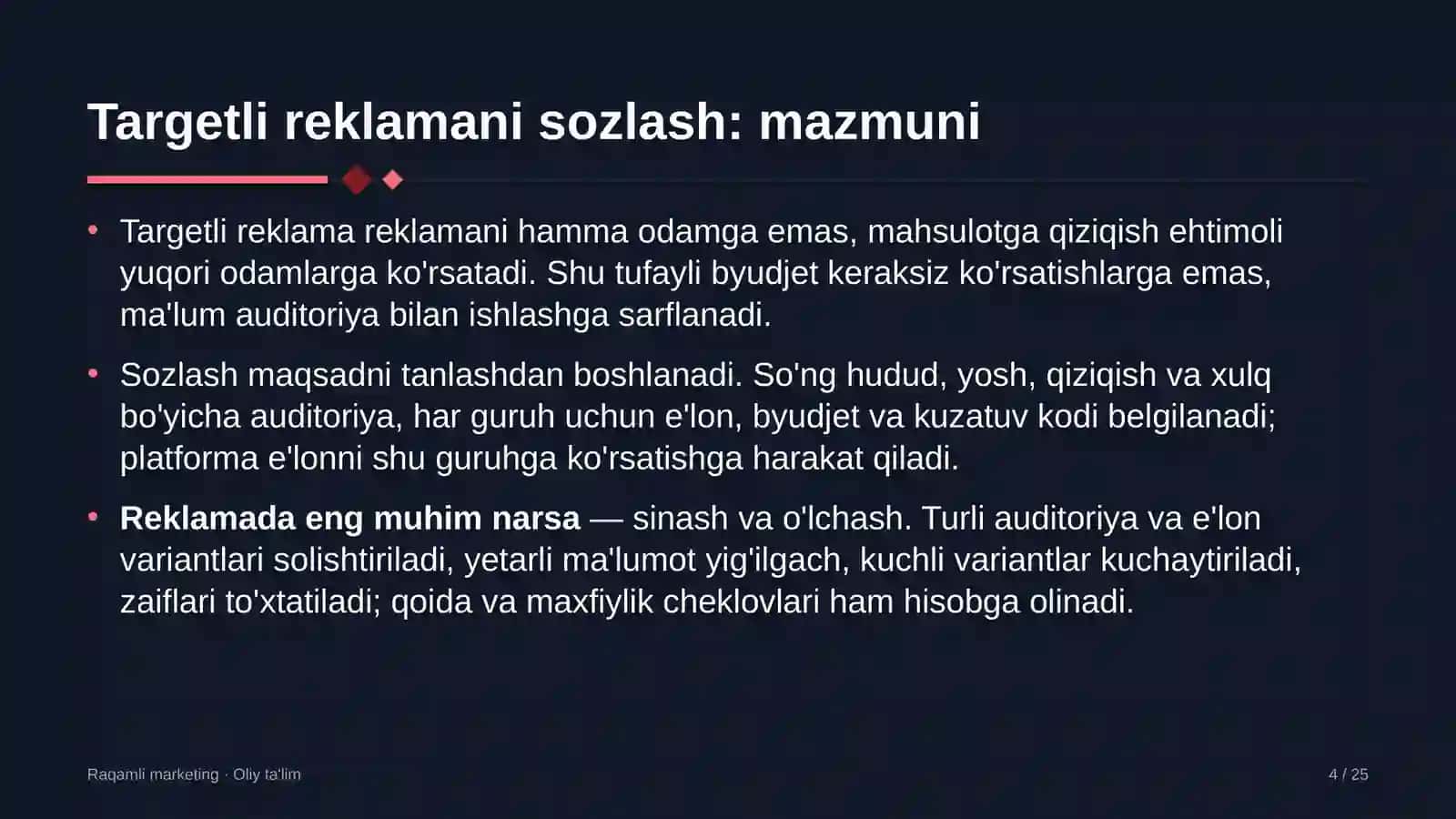 Madaniy meros obyektlarida targetli reklamani sozlash 4