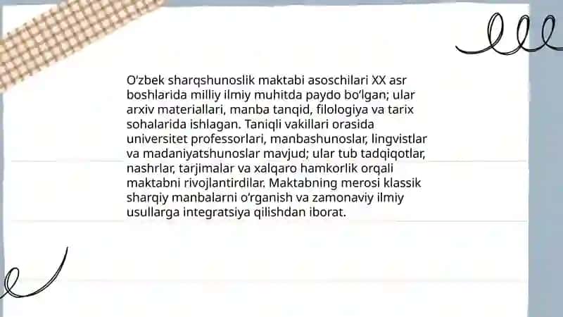 O‘zbek sharqshunoslik maktabi 4