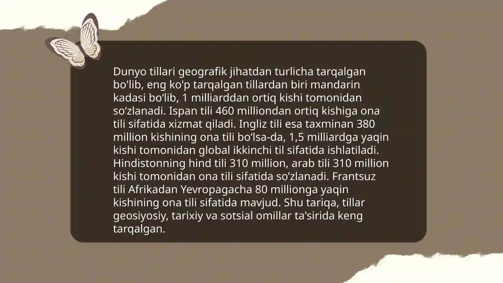 Dunyo tillari 4