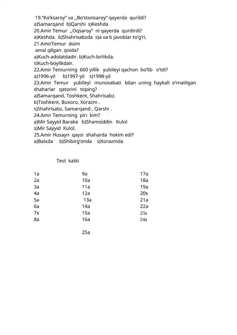 5-SINF.TARIXDAN TEST 4
