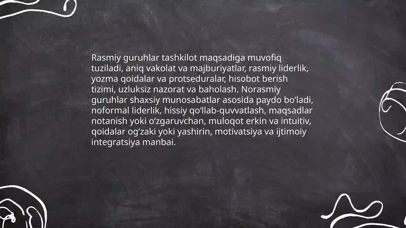 Tashkilotdagi guruhlar 4