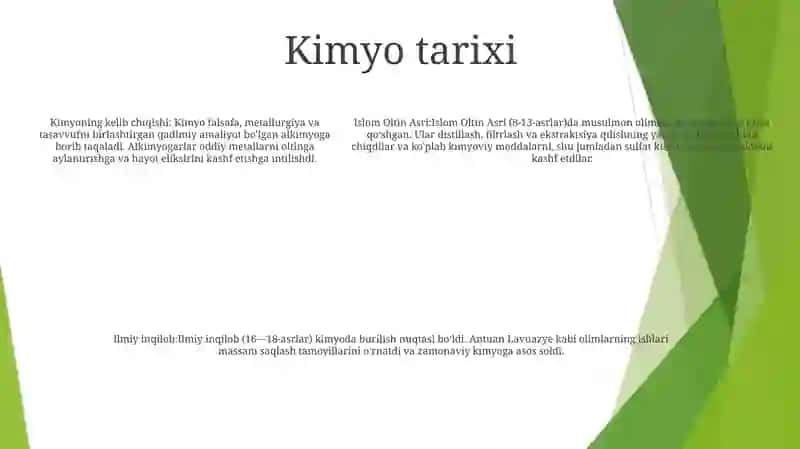 Kimyo Haqida Malumot 4