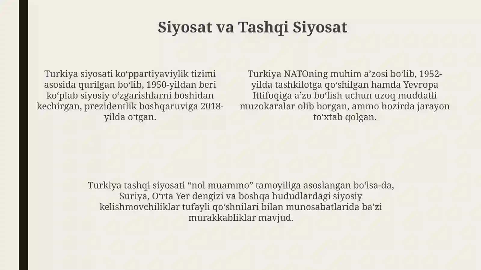 Turkiya Asosiy Ma'lumotlar 4