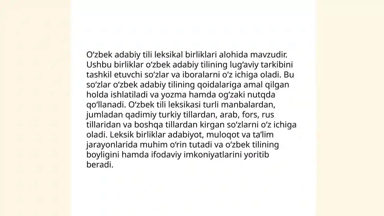 Leksik sathi va leksikalogiyasi 4