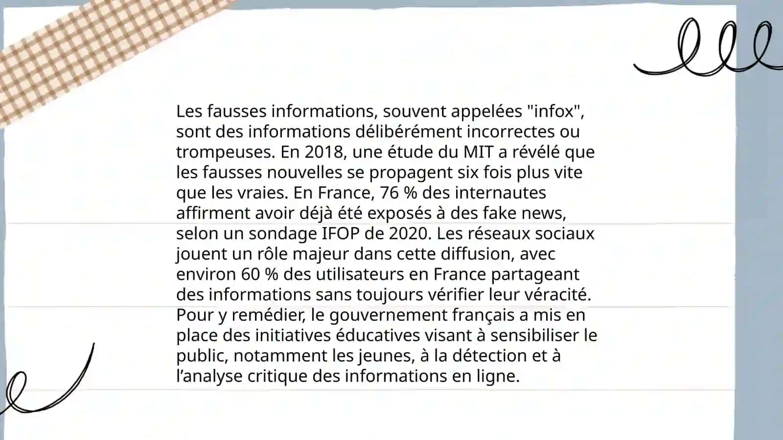 Eduquer aux medias.Des fausses informations 4