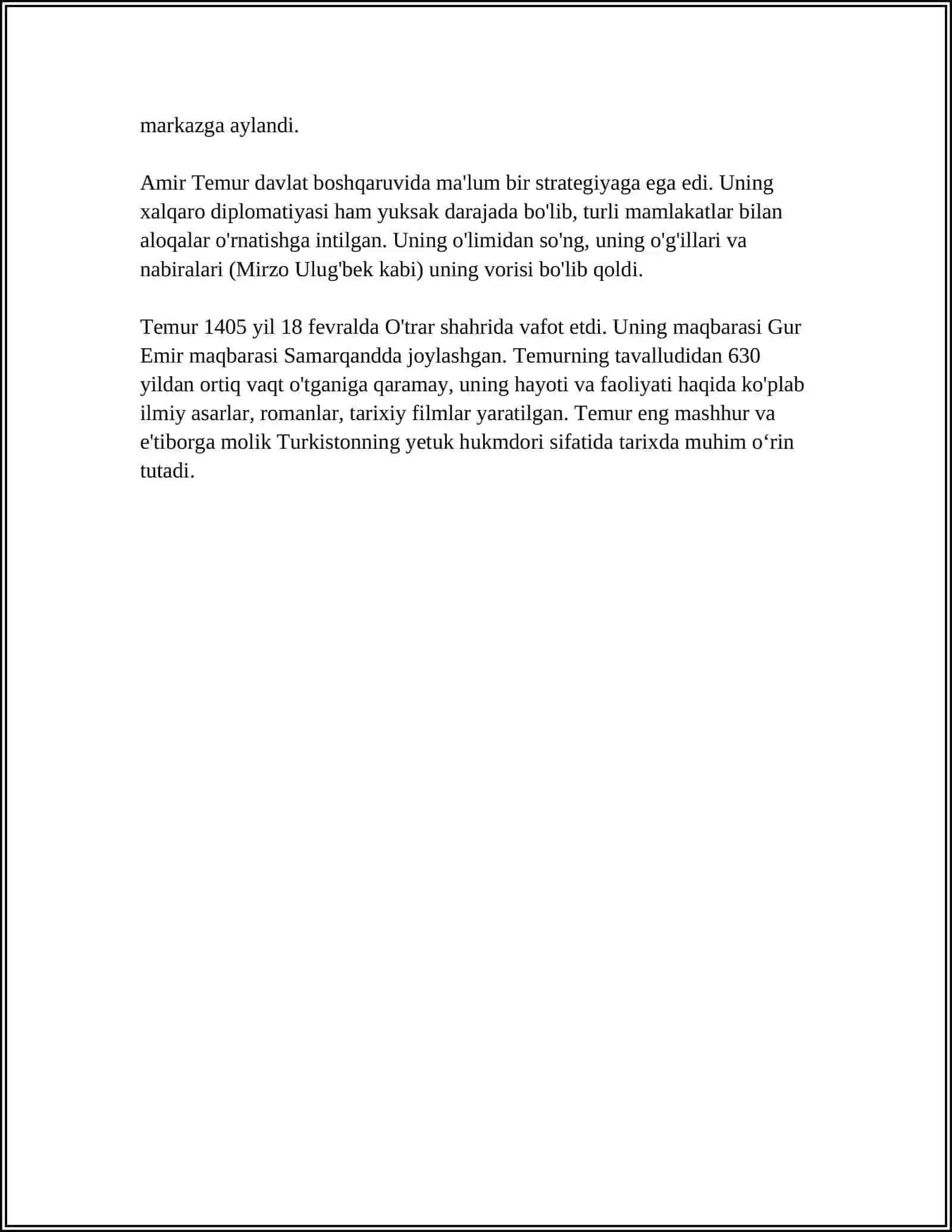 AMIR TEMUR MARKAZLASHGAN DAVLAT ASOSCHISI 4