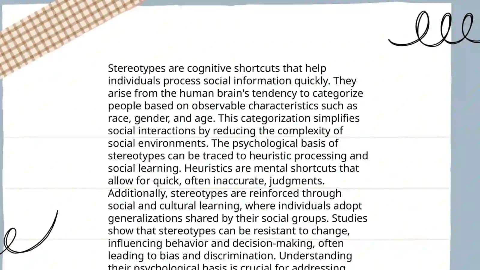 Stereotypes as a cultural model 4