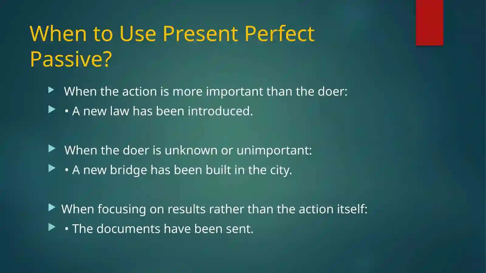 Present Perfect Passive 4