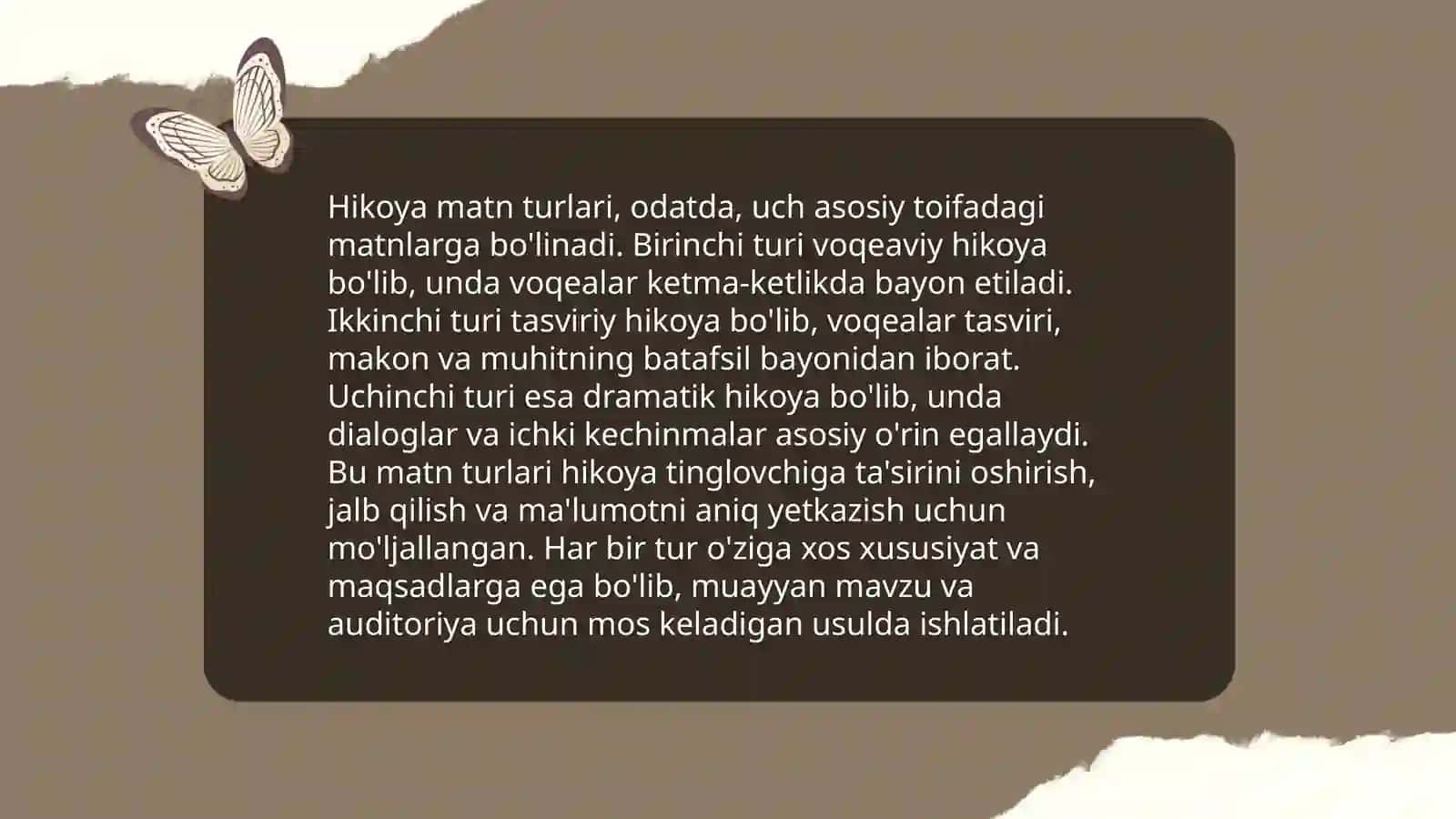 Matn turlari va tarkibi 4