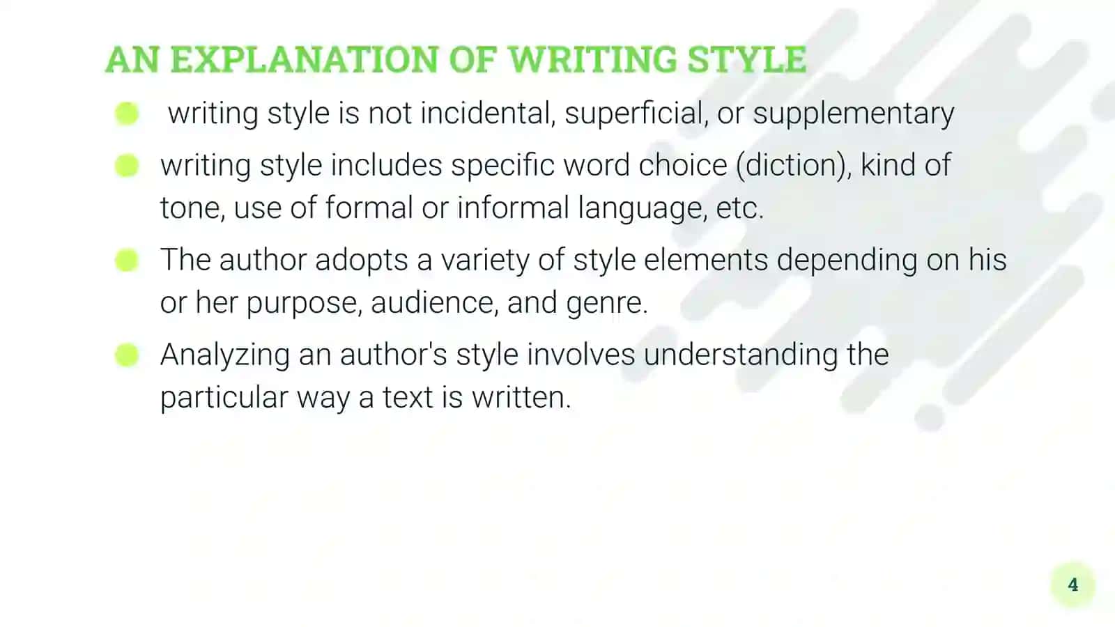Genres in Written Discourse 4