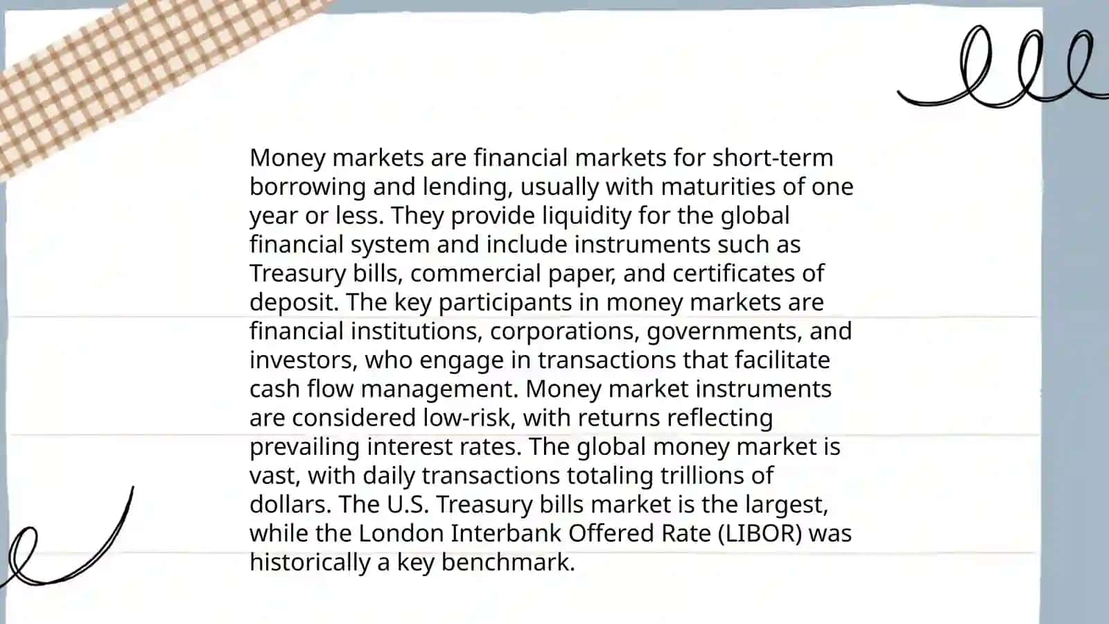 Money markts 4