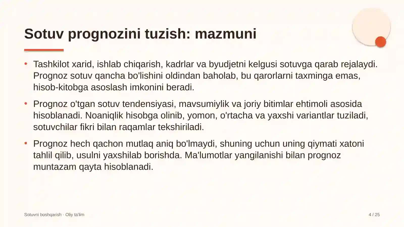Turistik zonalarda sotuv prognozini tuzish 4