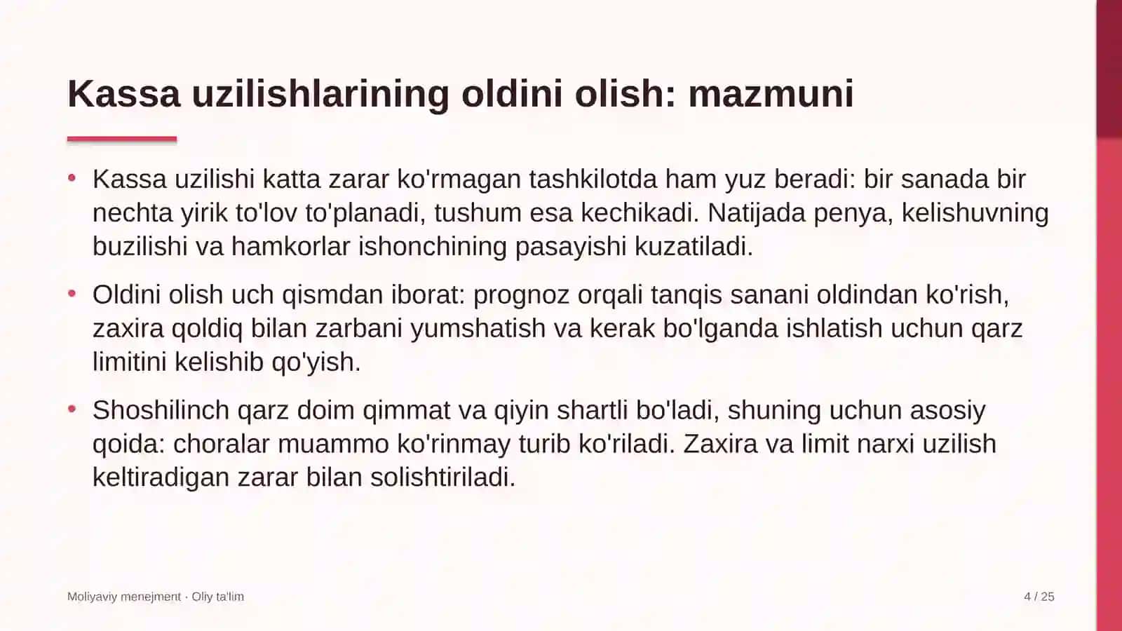 Yakka tartibdagi uy-joy qurilishida kassa uzilishlarining oldini olish 4