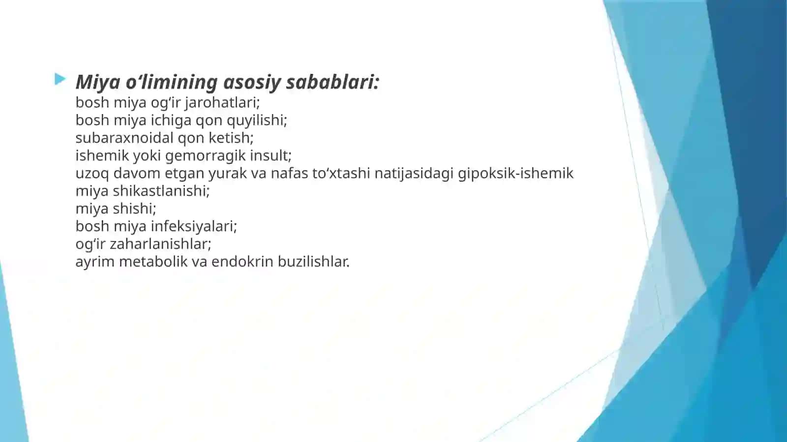 MIYA O‘LIMINING DIAGNOSTIKASI 4