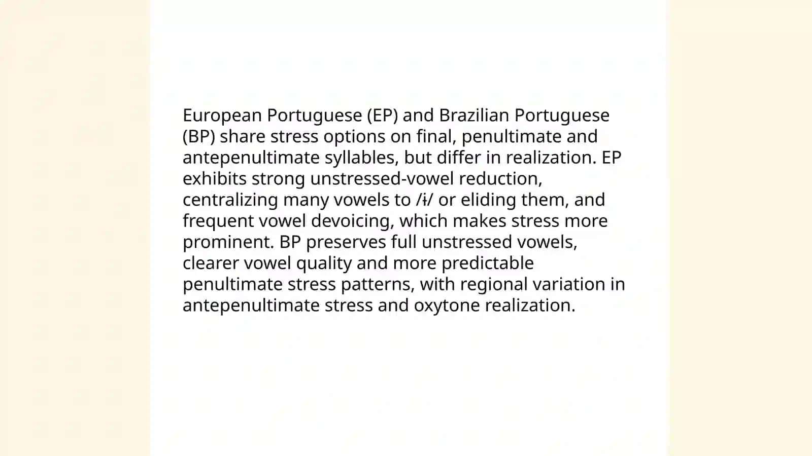 Word Stress in Romance Language 4