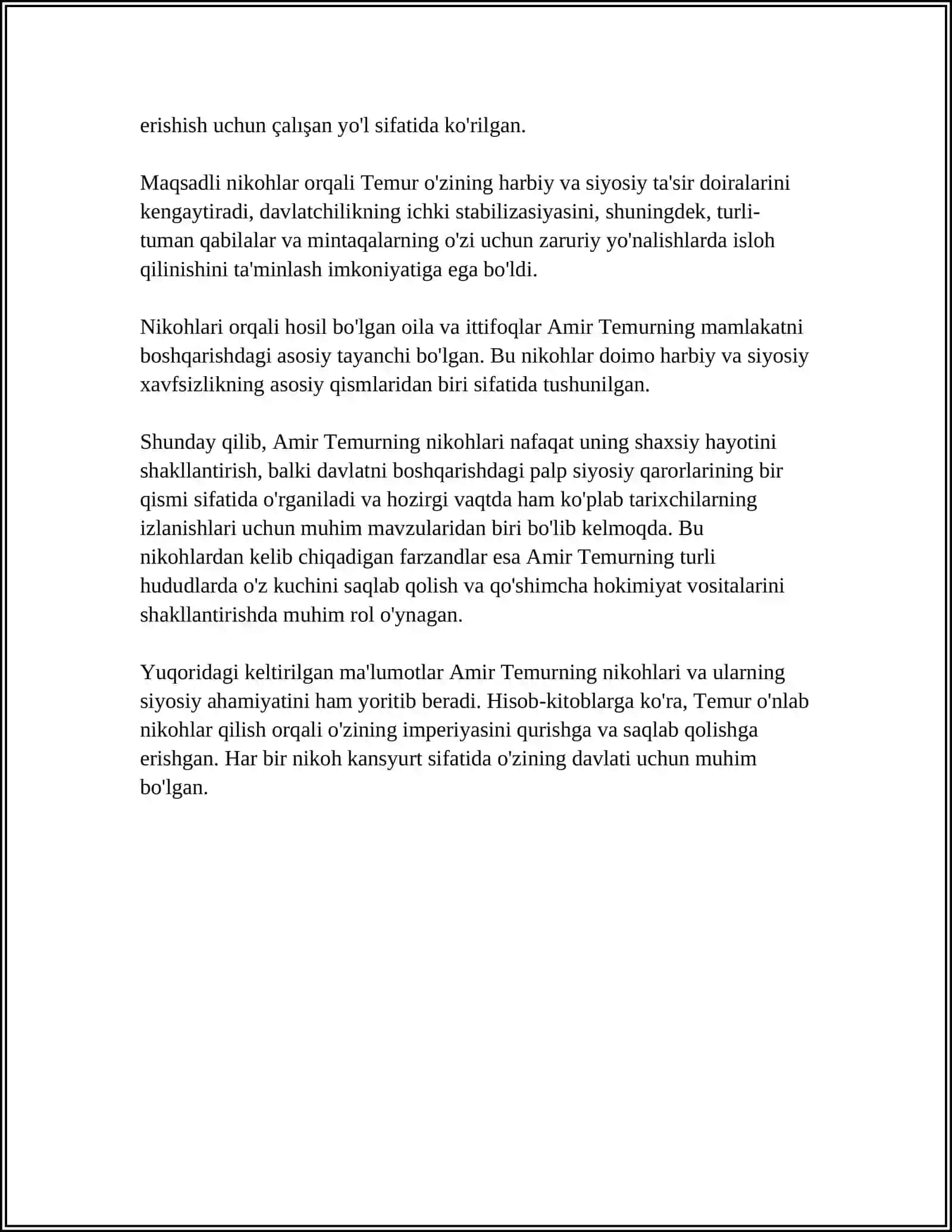AMIR TEMURNING AYOLLARI 4