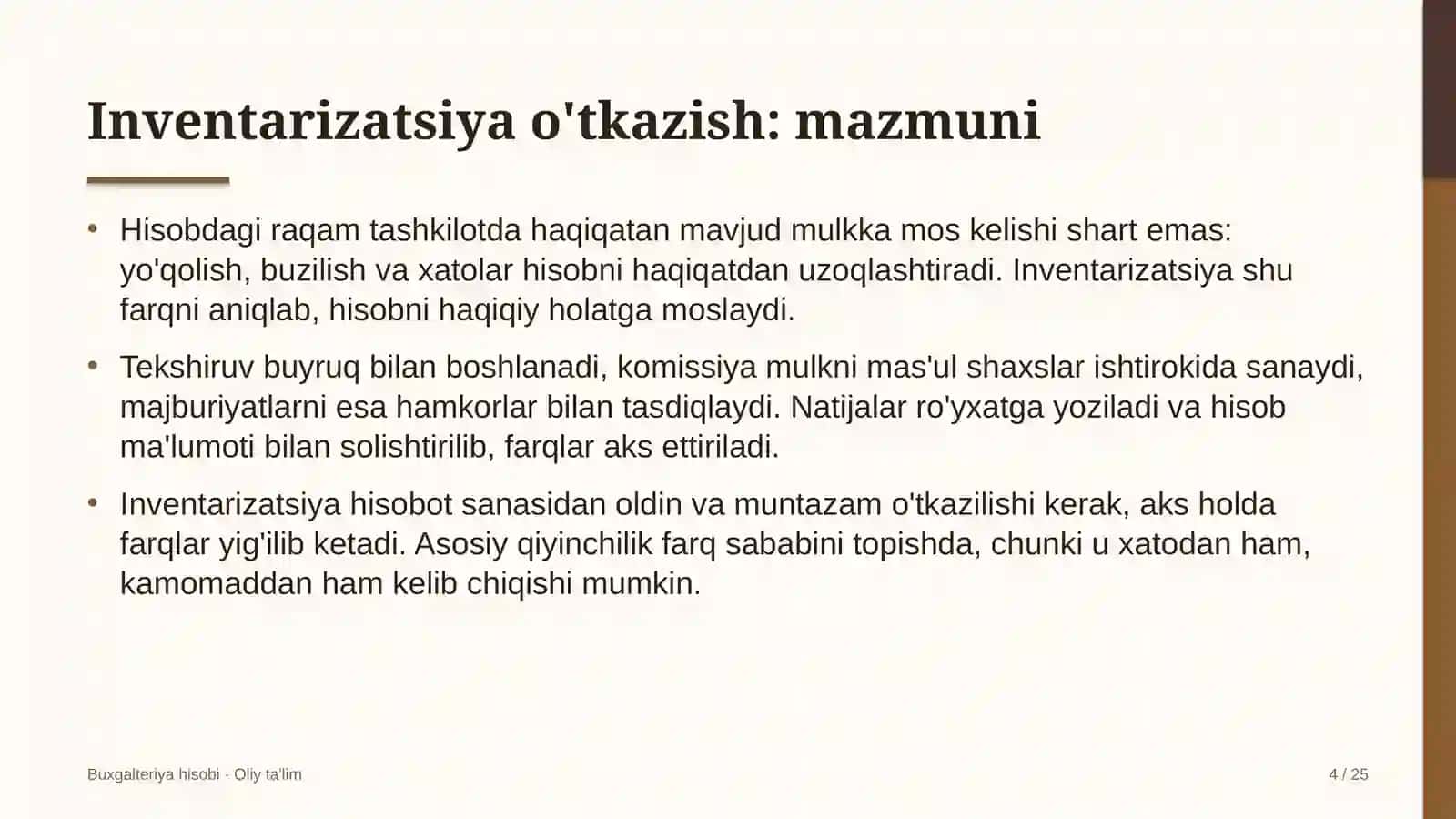 Brending agentliklarida inventarizatsiya o'tkazish 4